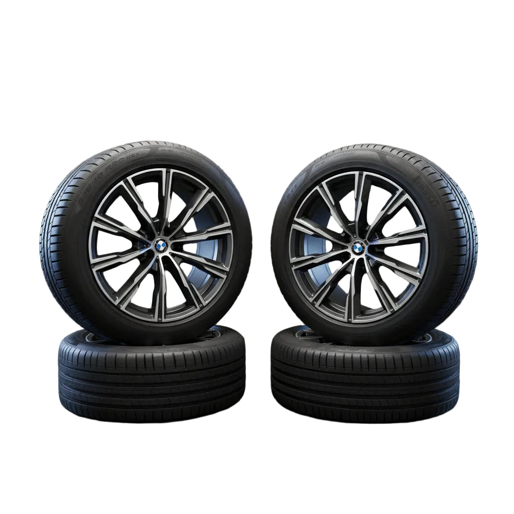 BMW X5 G05 & X6 G06 20 Inch Summer Complete Wheel Set 275/45 & 305/40 R20 740M Used